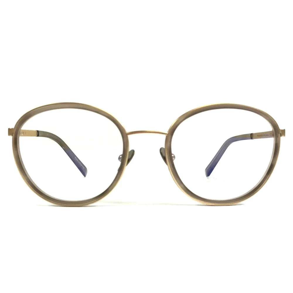Tom Davies Eyeglasses Frames TD741 Col. 2209 Beige Horn Matte Gold 47-19-140